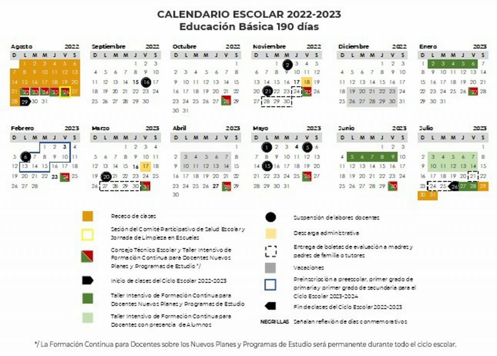 Publica SEP calendario escolar 20222023 de Educación Básica y Normal Lord Molécula Oficial