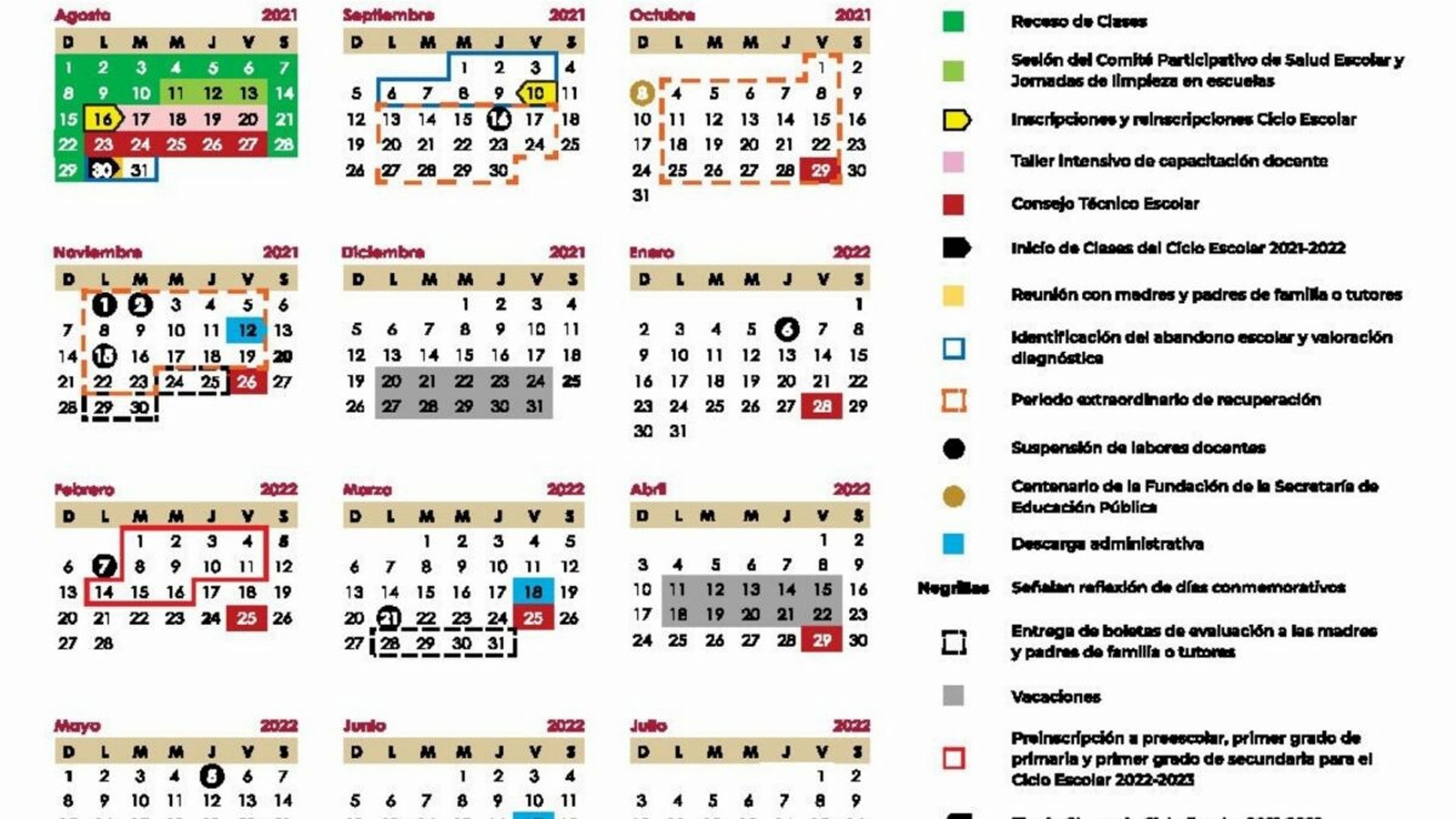 Descarga El Nuevo Calendario Escolar 2022 2023 Sep En Pdf Ariaatr Com Imagesee 7957